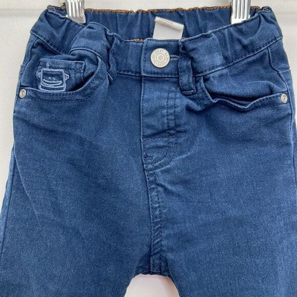 H & M blue denim pants size 12-18 months E UC - Picture 2 of 12